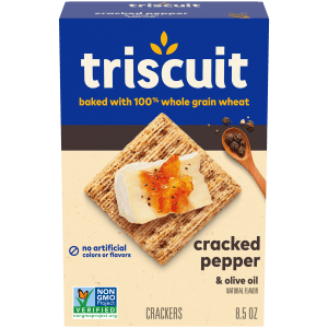 Triscuit Cracked Pepper & Olive Oil Whole Grain Wheat Crackers, 8.5 oz