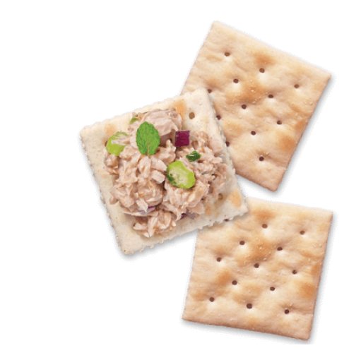 Premium cracker with tuna salad